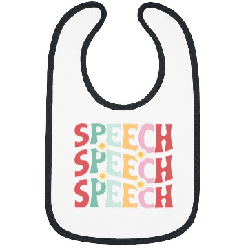 Discover Speech Therapy Retro Speech Language Pathologist Therapist Bibs