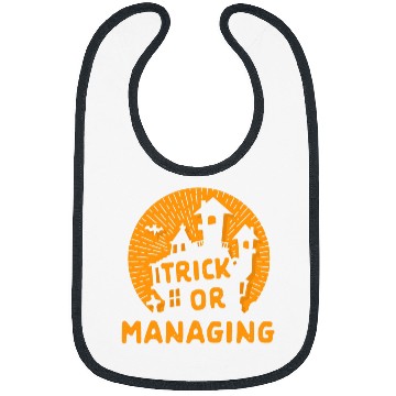 Discover Trick or Managing Halloween Boss Scary Manager Funny Work Bibs