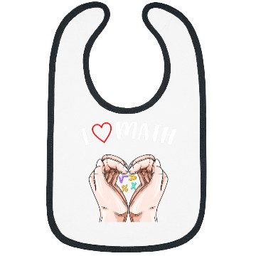 Discover I Love Math Teacher Student School Bibs