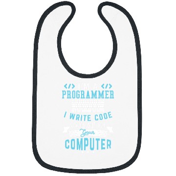Discover Im A Programmer I Write Code Funny Computer Programmer Pun Bibs
