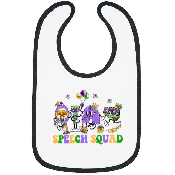 Discover Speech Therapy Speech Therapist Appreciation Mardi Gras Bibs