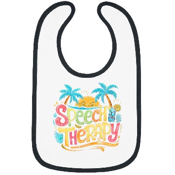 Discover Speech Therapy SLP Beach Vacation Spring Summer Therapist Bibs