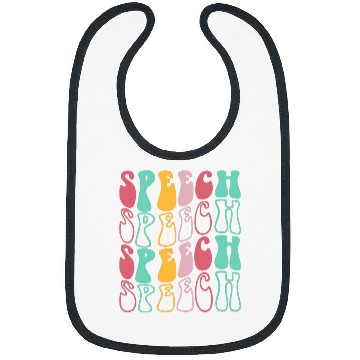Discover Speech Therapy Retro Speech Language Pathologist Therapist 3 Bibs