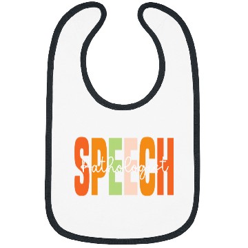 Discover Speech Pathologist Speech Therapy SLP Retro Groovy Bibs