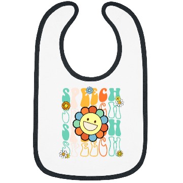 Discover Speech Therapy Retro Speech Language Pathologist Therapist 4 Bibs