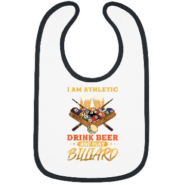Discover Billiards I am athletic drink beer and play billiard Bibs