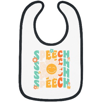 Discover Speech Therapy Retro Speech Language Pathologist Therapist 5 Bibs