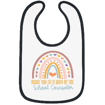 Discover School Counselor Appreciation Rainbow Teacher Counseling Bibs