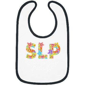 Discover Speech Therapy Speech Language Pathologist Cute Floral Bibs