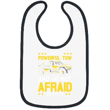 Discover Tow Truck Driver Dad Trucker Powerful Bibs