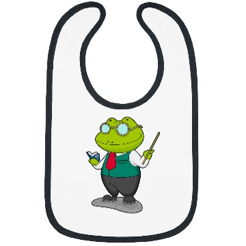 Discover Frog Teacher Glasses Book Bibs