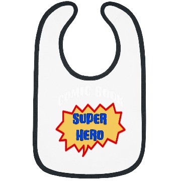 Discover Comic Book Super Hero Funny Bibs