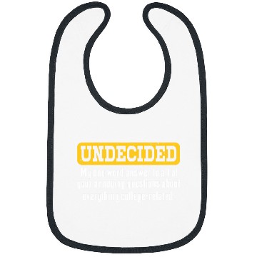 Discover Undecided Collage Student Novelty Graduation Present Bibs