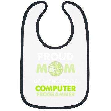 Discover Proud Mom Of Computer Programmer Programming Graphic Bibs