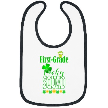 Discover St Patricks First Grade Teacher Student Cute Owl Squad Bibs