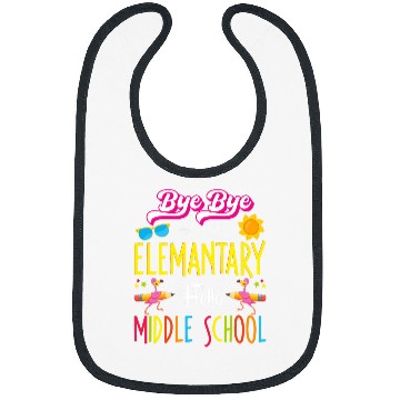 Discover Flamingo Back to School Bye Elementary Hello Middle School Bibs