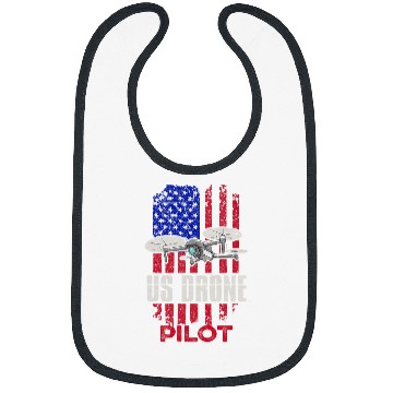 Discover Quadcopter Flying Design for a Patriotic Drone Pilot Bibs