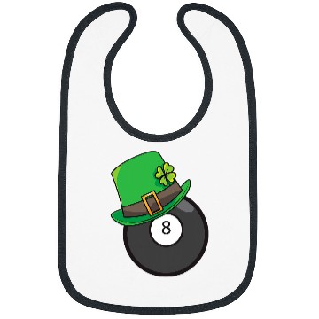 Discover Fun St Patricks Day Billiard Lucky Pool Player 8 Ball Bibs
