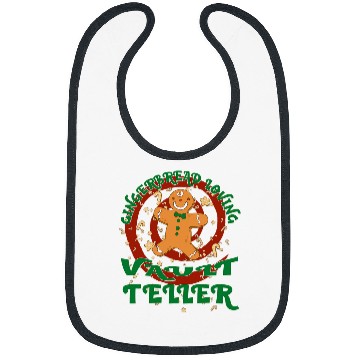 Discover Vault Teller Job Gingerbread Funny xmass Bibs