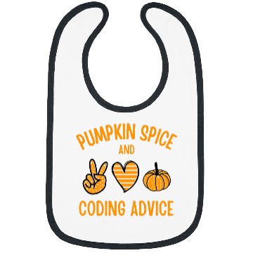 Discover Pumpkin Spice and Coder Advice Programmer Fall Halloween Bibs