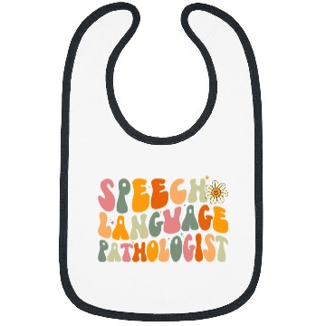 Discover SLP Speech Language Pathologist Retro Speech Therapy Bibs