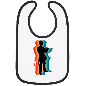 Discover Proud Construction Worker Papa Retro Vintage Bibs