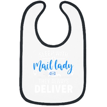 Discover Womens Post Office Funny Postal Worker Mailman Mail Lady Bibs