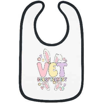 Discover Vet Receptionist Easter Bunny Veterinary Receptionist Bibs