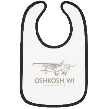 Discover Oshkosh Flight Coordinates vintages Airplane Aviators Bibs