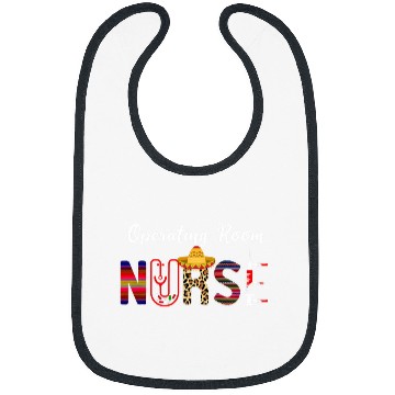 Discover OR Operating Room nurses Cinco de Mayo Stethoscope RN Mexican Bibs