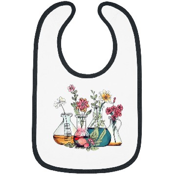 Discover Floral Beakers Laboratory Chemistry Lab Scientist Lab Tech Bibs