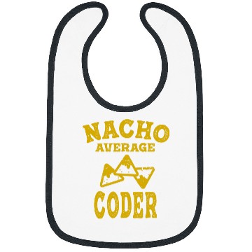 Discover Funny coder programming Nacho average programmer coding taco Bibs