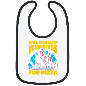 Discover Web Developer Pizza Computer Coder Programmer Web Dev Bibs