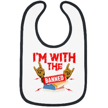 Discover Funny Banned Books Reading Book Lover Punk Bibs