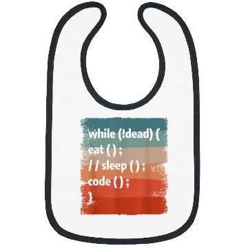 Discover While Eat Seep Code Programming Coder Programmer Bibs
