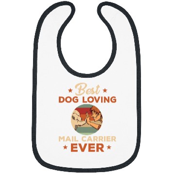 Discover Funny Dog Lover Mail Carrier Saying Postman Dogs Lovers Bibs