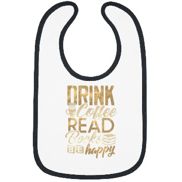 Discover Book Coffee Lover Librarian Drink Coffee Bookworm Bibs