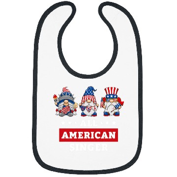 Discover Singer Gnomes July 4th American Flag USA Bibs