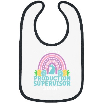Discover Happy Easter Day Im the Production Supervisor Bunny Bibs