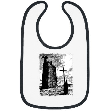 Discover Priest and the Devil Gothic Art Grungy Aesthetic Dark Horror Bibs