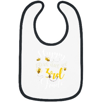 Discover Happy First Day Of 3rd Grade Bee Teacher Student Back School Bibs