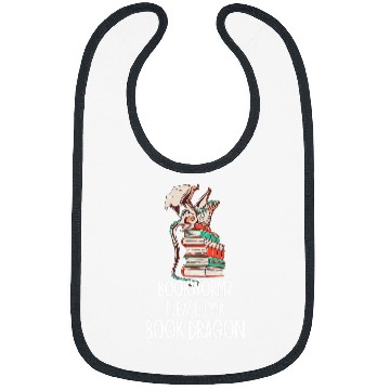 Discover Book Dragon Funny Bookworm 1 Bibs