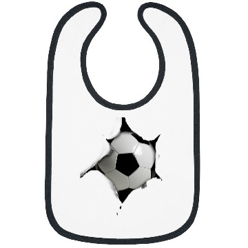 Discover Soccer Lovers Ripped Fabric Creative Design Awesome Bibs