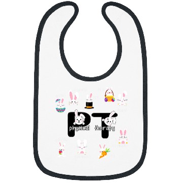 Discover Physical Therapist Easter Bunny Rabbit PT Therapist Bibs