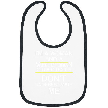 Discover Valedictorian Graduate Class Woman Funny Graduation Bibs