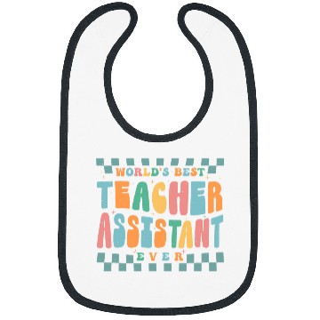 Discover Worlds bests Teacher Assistant School goovy colorful Bibs