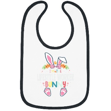 Discover Im The Lifestyle Worker Bunny Easter Day Rabbit Matching Bibs