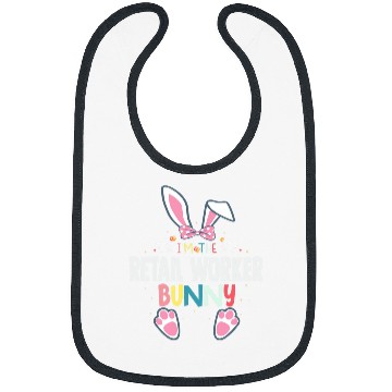 Discover Im The Retail Worker Bunny Easter Day Rabbit Matching Bibs