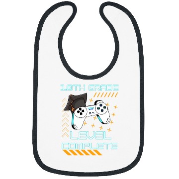 Discover Funny Gaming Level Completed 10th Grade Graduate Student Bibs