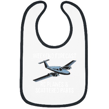 Discover RC Pilot Lover Weekend Forecast RC Planes Scattered Parts Bibs